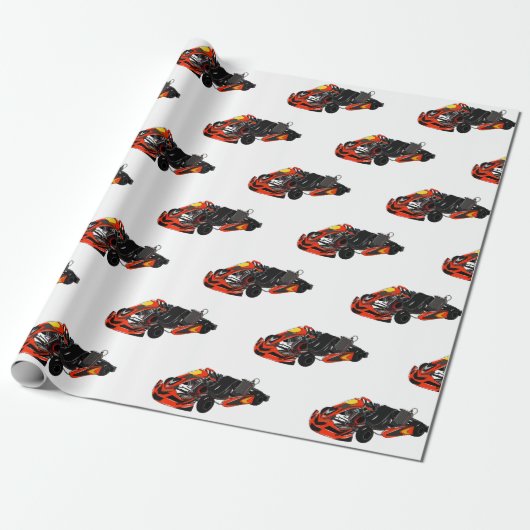 Papier Cadeau dessin animé de Kart racing (Déroulé)