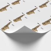 Papier Cadeau dessin animé saxophone (Coin)