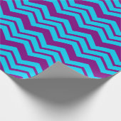 Papier Cadeau Dessin chevron zigzag bleu violet  (Coin)