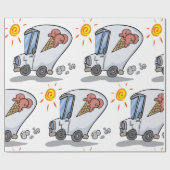Papier Cadeau Dessin Crème de glace Camion Amusant Dessert d'été (Plat)