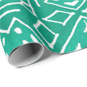 Papier Cadeau Dessin d'art africain. Impression tribale. Ikat Ch (Coin rond)