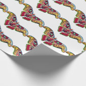 Papier Cadeau Dessin d'art papillon (Coin)