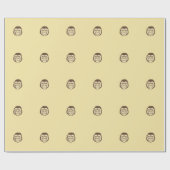 Papier Cadeau Dessin de bande dessinée de gorille (Plat)