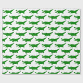 Papier Cadeau Dessin de bébé alligator mignon (Plat)