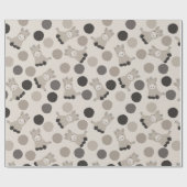 Papier Cadeau Dessin de bébé ânes à motifs (Plat)