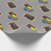Papier Cadeau Dessin de chouette écolière (Coin)