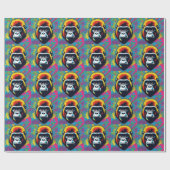 Papier Cadeau Dessin de dessin de peinture Gorilla Pop (Plat)