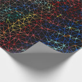 Papier Cadeau dessin de fil abstrait sur noir (Coin)