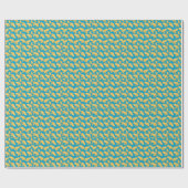 Papier Cadeau Dessin de grenouille jaune (Plat)