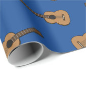 Papier Cadeau Dessin de guitare (Coin rond)