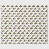 Papier Cadeau Dessin de homard vintage no 3 (Plat)