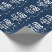 Papier Cadeau Dessin de ligne Cellist intelligent (Coin)