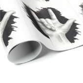 Papier Cadeau Dessin de main, amour, langue des signes (Coin rond)