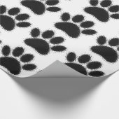 Papier Cadeau Dessin de patte de chien (Coin)