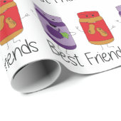 Papier Cadeau Dessin de PB et J Best Friends Pb et J BFF (Coin rond)