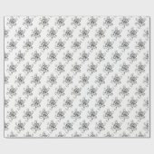 Papier Cadeau Dessin de pieuvre vintage stylisé #1 (Plat)