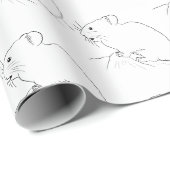 Papier Cadeau Dessin de pika mignon (Coin rond)
