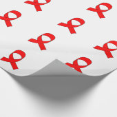 Papier Cadeau Dessin de ruban rouge (Coin)