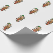 Papier Cadeau Dessin de vaches empilées mignonnes St Patrick gra (Coin)