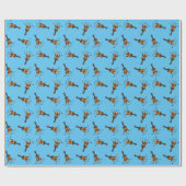 Papier Cadeau Dessin de violon amusant musicien (Plat)