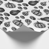 Papier Cadeau Dessin d'étreinte à l'encre des Citrouilles d'auto (Coin)