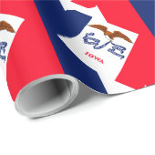 Papier Cadeau Dessin du drapeau de l'Iowa (Coin rond)