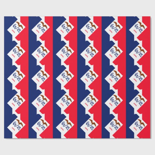 Papier Cadeau Dessin du drapeau de l'Iowa (Plat)