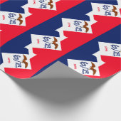 Papier Cadeau Dessin du drapeau de l'Iowa (Coin)