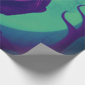 Papier Cadeau Dessin d'un corbeau sur un arrière - plan bleu vif (Coin)