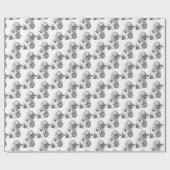 Papier Cadeau Dessin Floral (Plat)