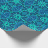 Papier Cadeau Dessin Mandala Blue (Coin)