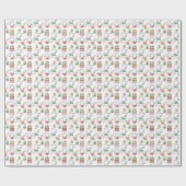 Papier Cadeau Dessin mignon de chef de boulangerie de souris (Plat)