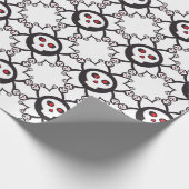 Papier Cadeau dessin mignon du crâne d'araignée (Coin)