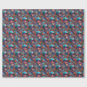 Papier Cadeau Dessin moderne de peintures (Plat)