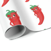 Papier Cadeau Dessin Motif Hot Pepper Diva (Coin rond)