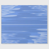 Papier Cadeau Dessin ondulé bleu barbeau (Plat)