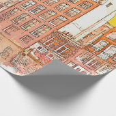 Papier Cadeau Dessin ou illustration de couleur d'eau (Coin)