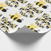 Papier Cadeau Dessin personnalisé unique Bumblebee Doodle B-Day (Coin)