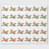 Papier Cadeau dessin sur avion (Plat)