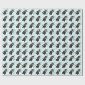 Papier Cadeau Dessin sur la motoneige odorant de Noël (Plat)