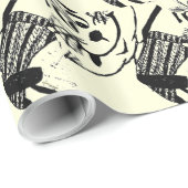 Papier Cadeau Dessin sur lapin (Coin rond)