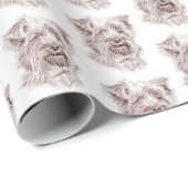 Papier Cadeau Dessin Yorkshire Terrier (Coin rond)