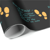 Papier Cadeau Destin créé par les étapes que nous prenons (Coin rond)