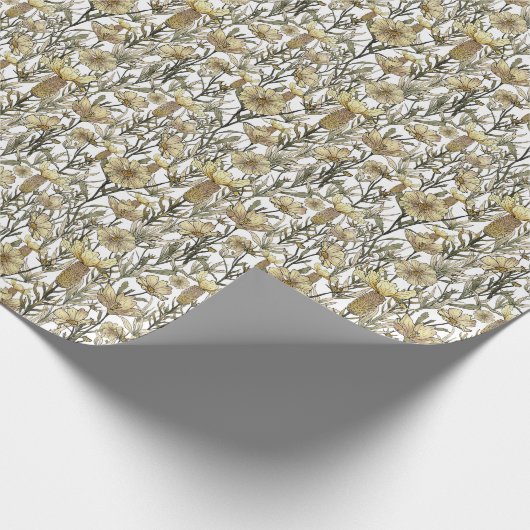 Papier Cadeau Detailed Floral Pattern (Coin)