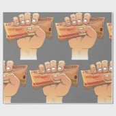 Papier Cadeau Détenir de l'argent (Plat)