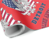 Papier Cadeau Detroit Michigan polonais (Coin rond)