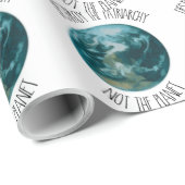 Papier Cadeau Détruire le patriarcat féministe (Coin rond)