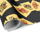 Papier Cadeau Deuces Wild Card Play Wrapper Paper (Coin rond)