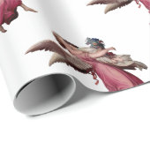 Papier Cadeau Deux Angels à Flight (Coin rond)