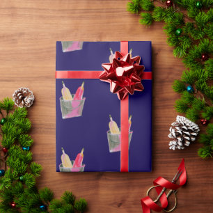 Papier Cadeau Deux bouteilles de vin